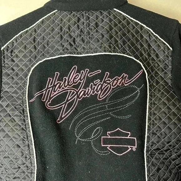 Vintage Harley Davidson  Zip-up Biker Fleece Size XS - Picture 5 of 6